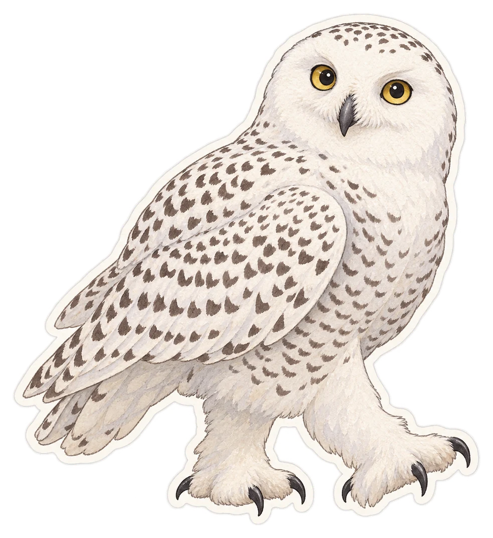 Le harfang des neiges (Bubo scandiacus)