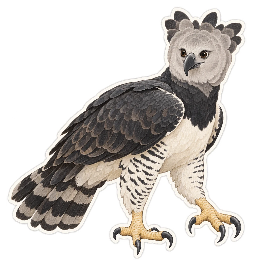 La harpie féroce (Harpia harpyja)