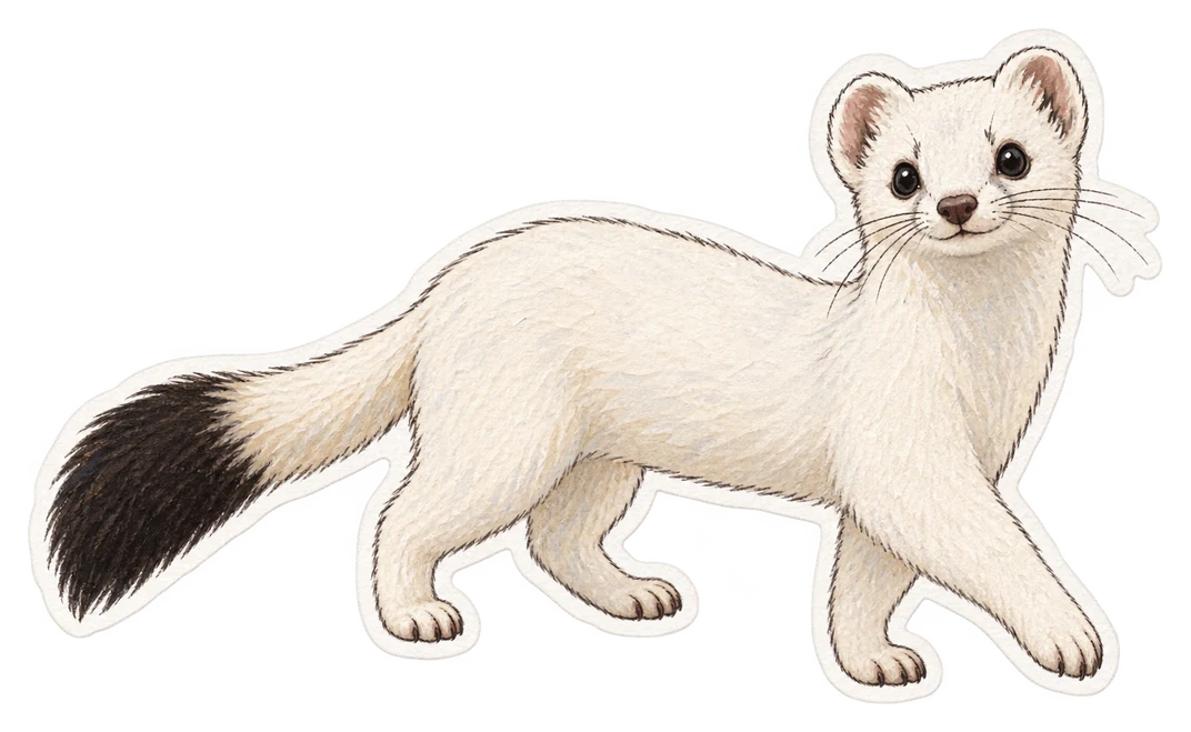 L'hermine (Mustela erminea)