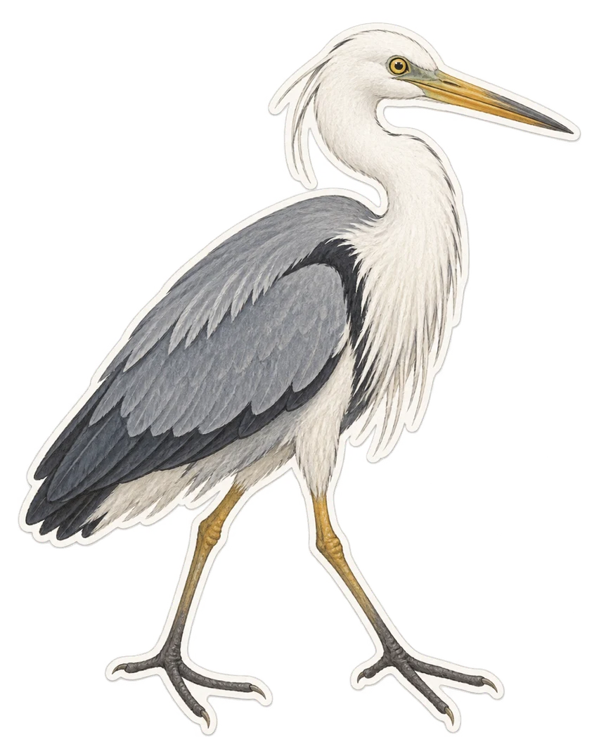 Le héron à tête blanche (Ardea pacifica)