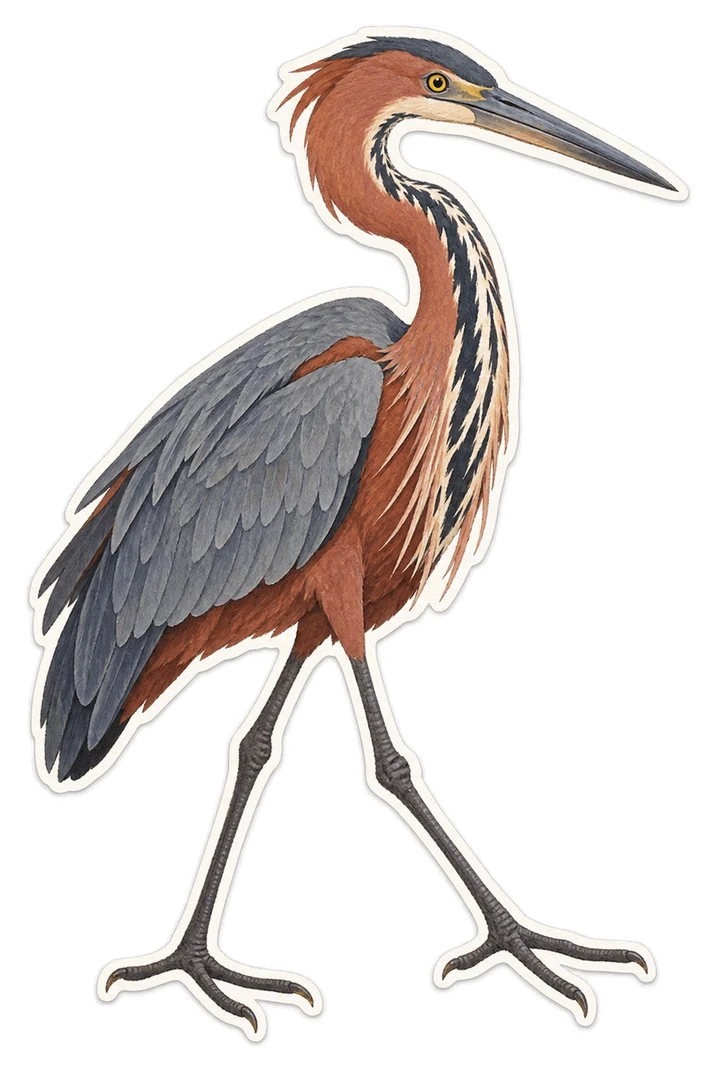 Le héron goliath (Ardea goliath)