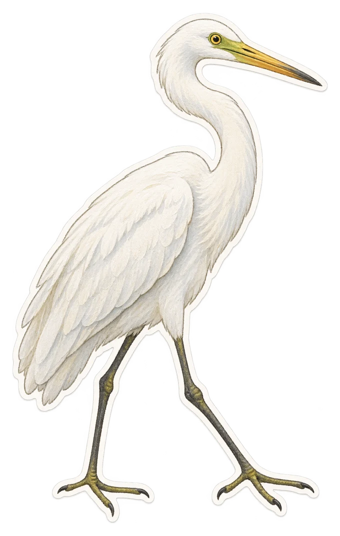 Le héron intermédiaire (Ardea intermedia)