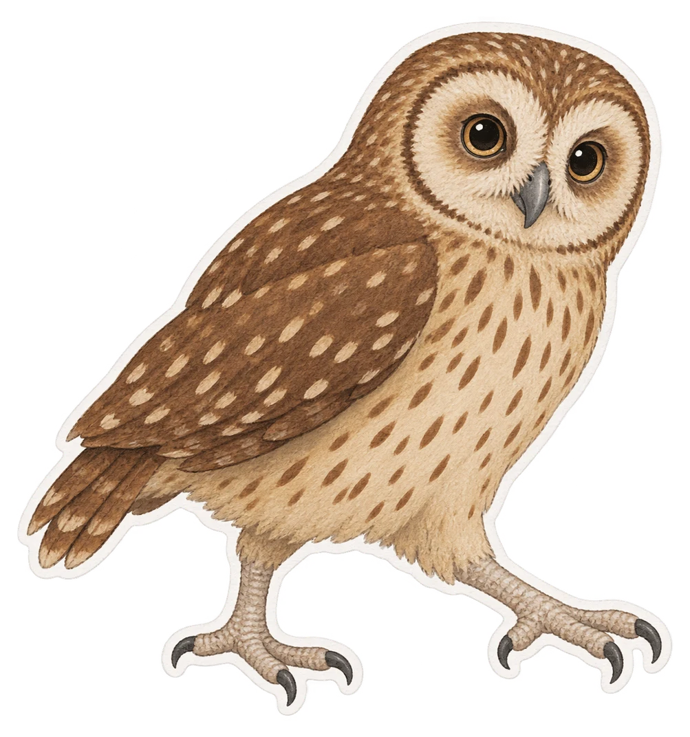 Le hibou de Rodrigues (Mascarenotus murivorus)