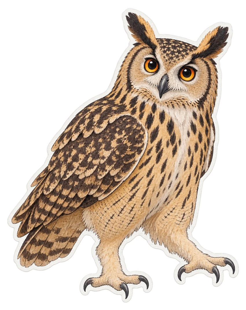 Le grand-duc indien (Bubo bengalensis)
