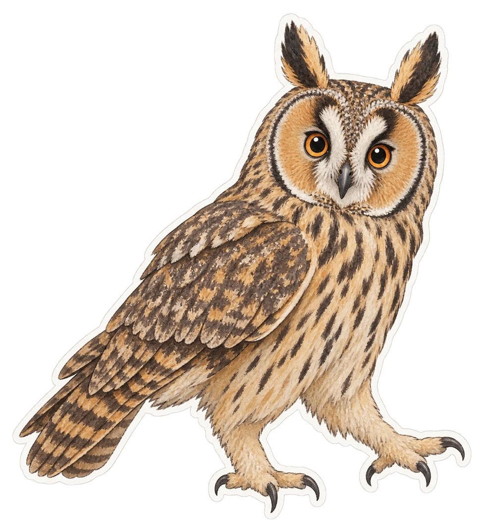 Le hibou moyen-duc (Asio otus)