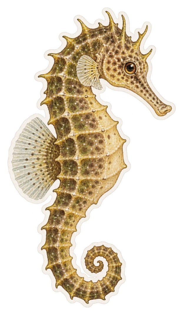 L'hippocampe moucheté (Hippocampus guttulatus)