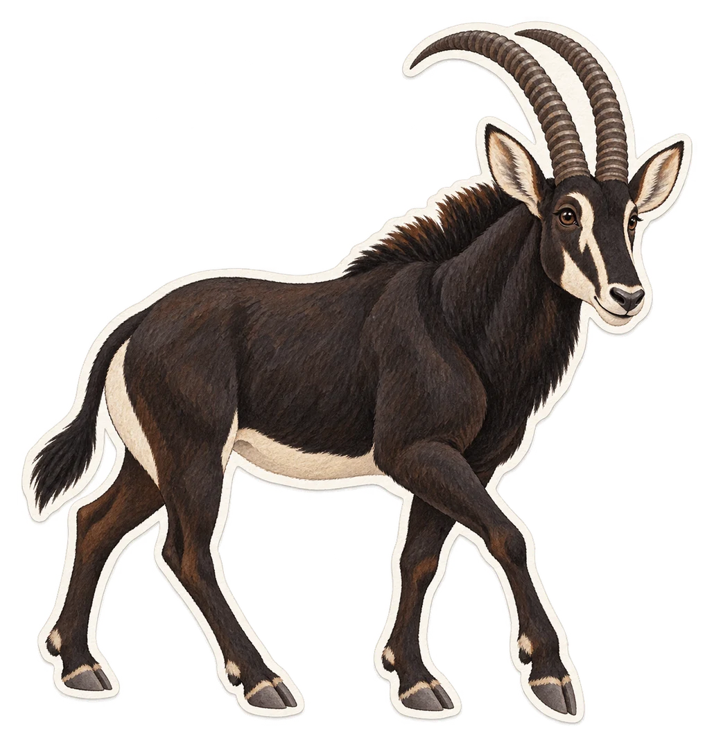 L’hippotrague noir (Hippotragus niger)