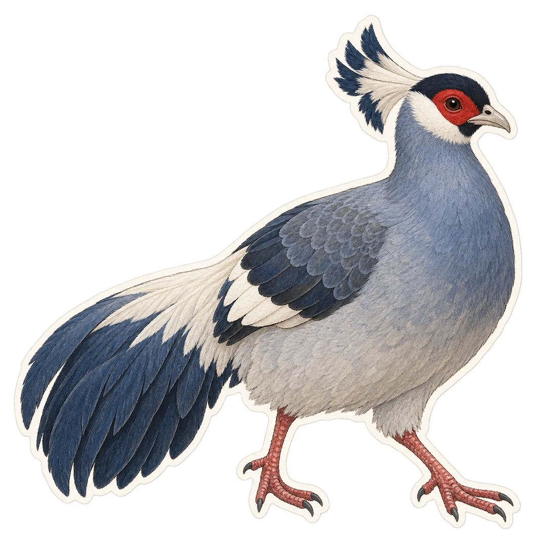 Le hokki bleu (Crossoptilon auritum)