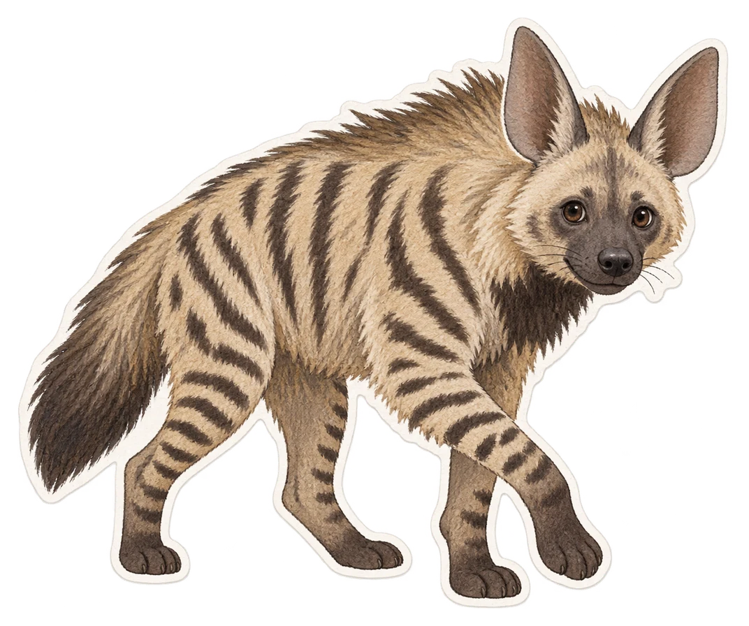 La hyène rayée (Hyaena hyaena)