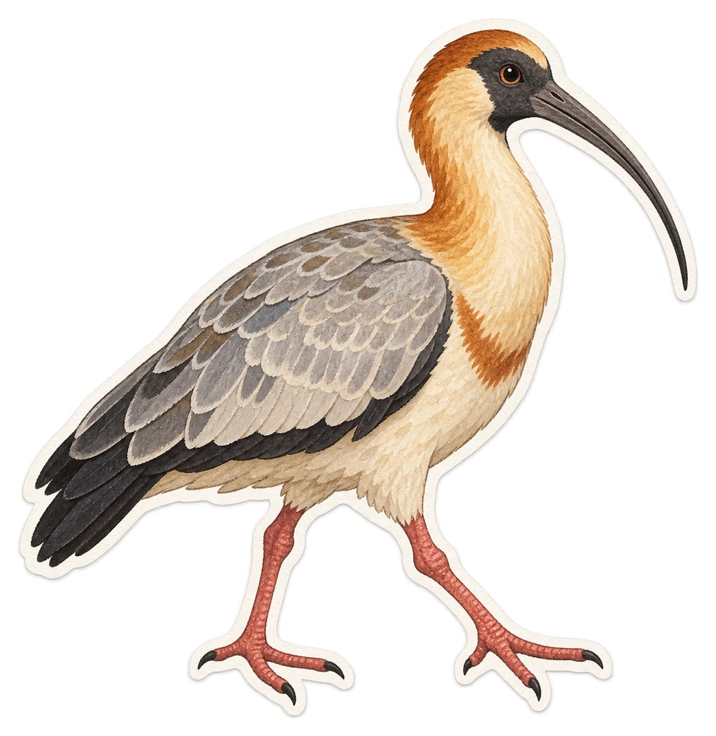 L'ibis à face noire (Theristicus melanopis)