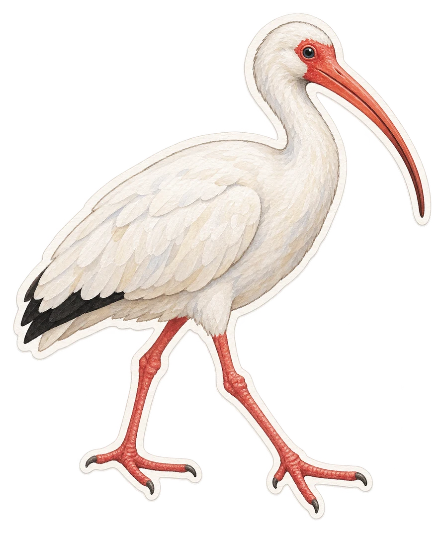 L’ibis blanc d’Amérique (Eudocimus albus)