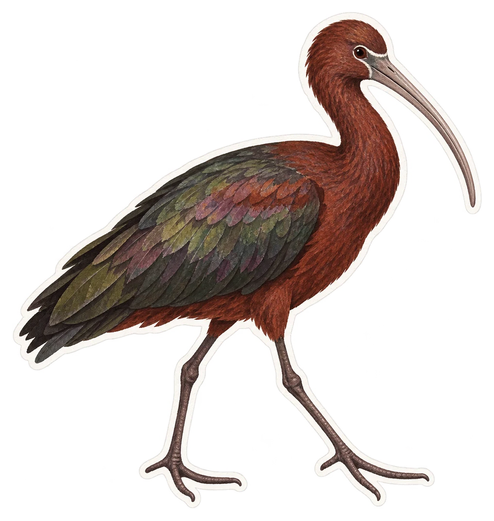 L’ibis falcinelle (Plegadis falcinellus)