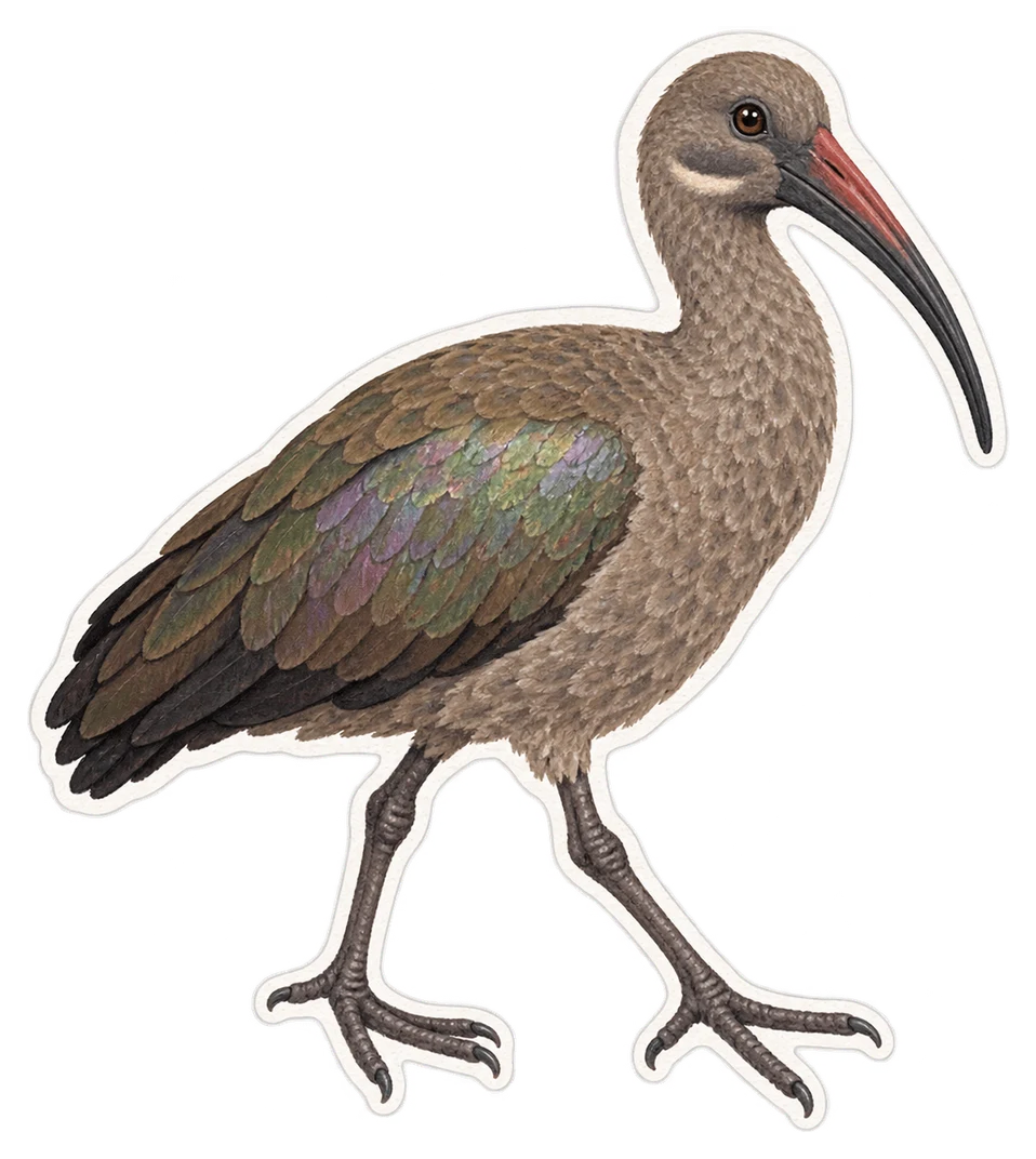 L'ibis hagedash (Bostrychia hagedash)