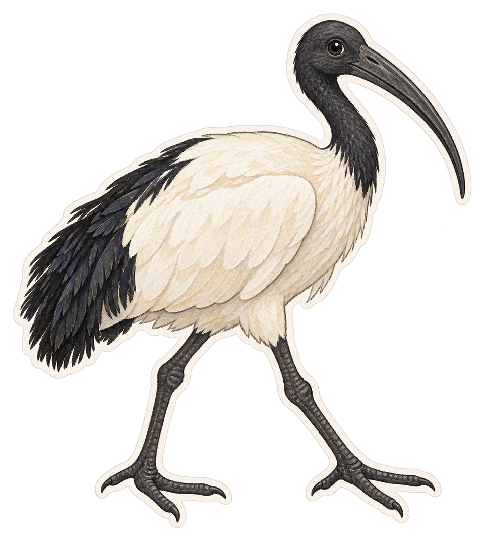 L'ibis sacré (Threskiornis aethiopicus)