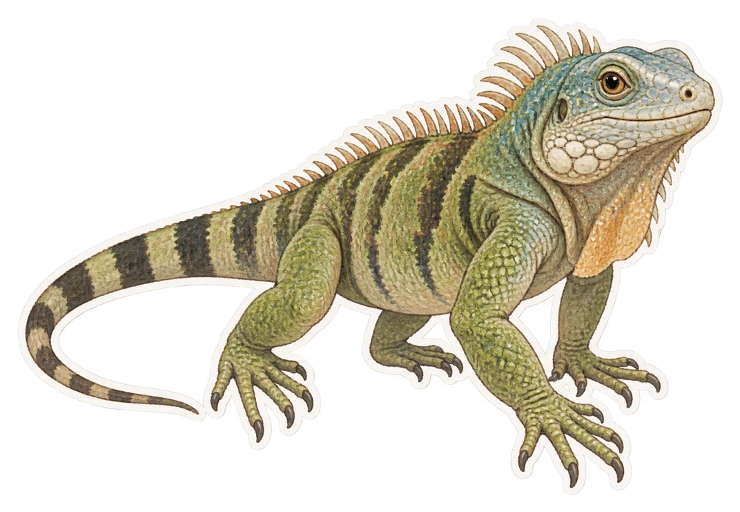 L'iguane des Petites Antilles (Iguana delicatissima)