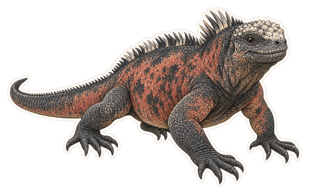 L'iguane marin (Amblyrhynchus cristatus)