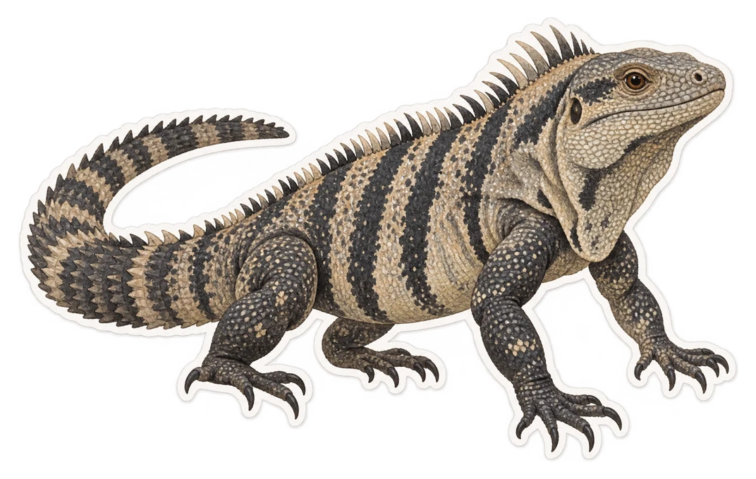 L'iguane noir à queue épineuse (Ctenosaura similis)