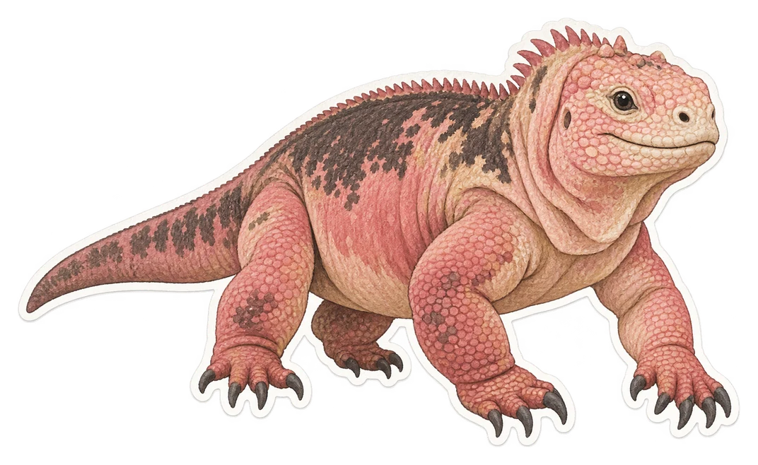 L'iguane rose (Conolophus marthae)