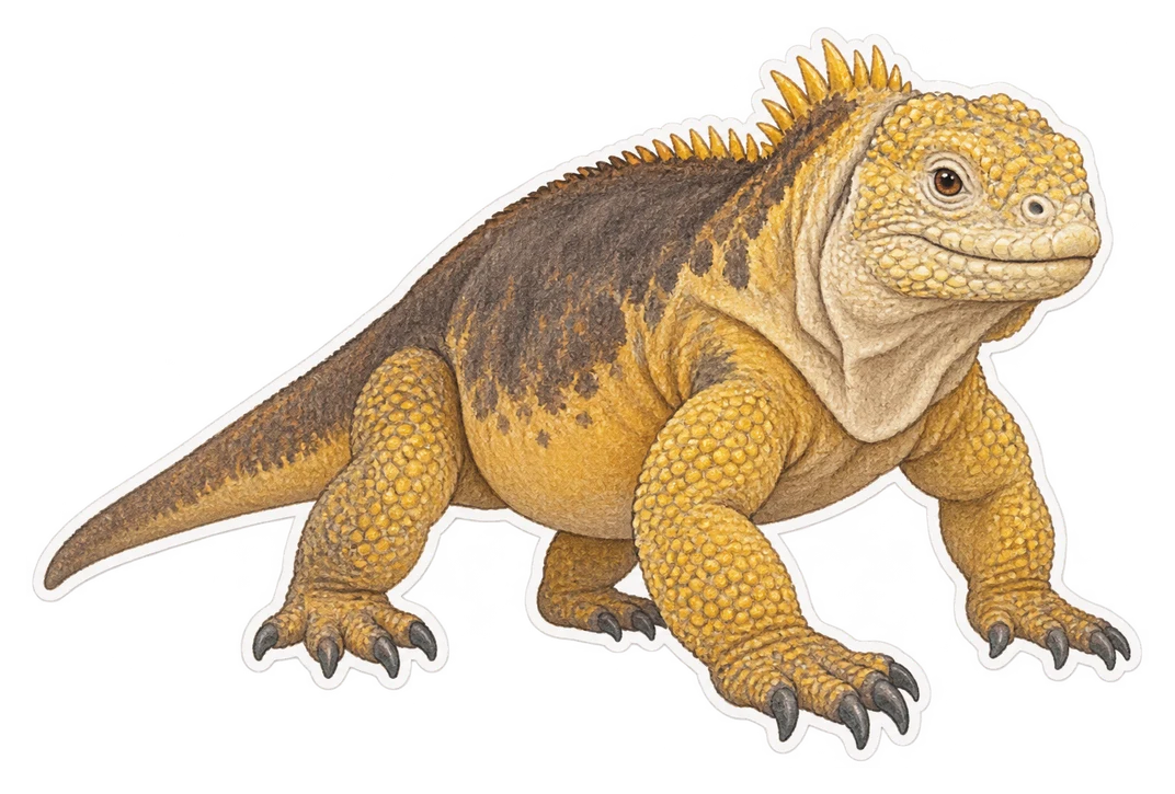 L'iguane terrestre des Galápagos (Conolophus subcristatus)