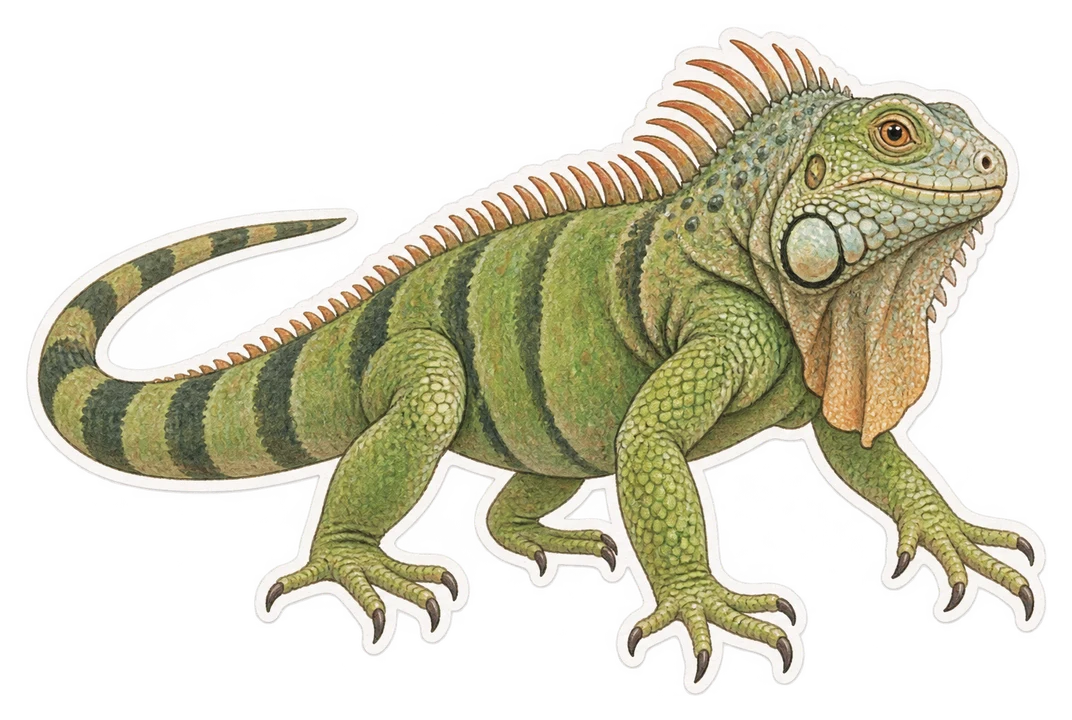 L'iguane vert (Iguana iguana)
