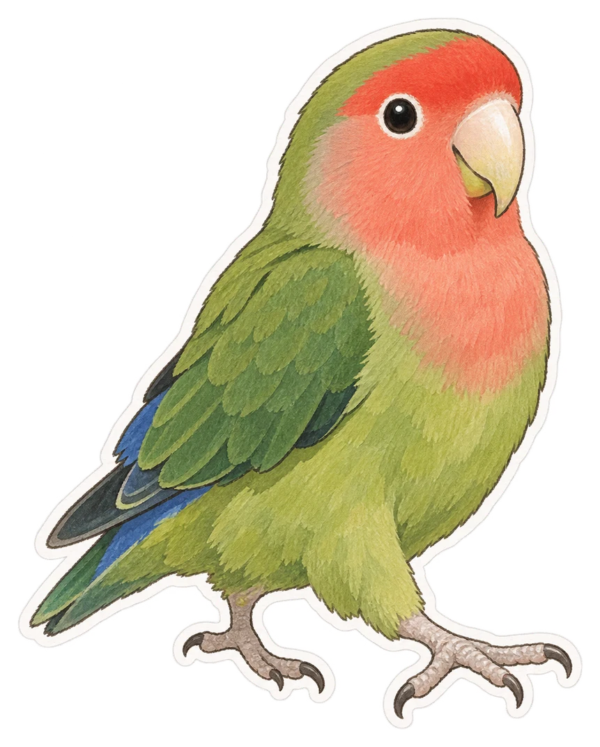 L'inséparable rosegorge (Agapornis roseicollis)