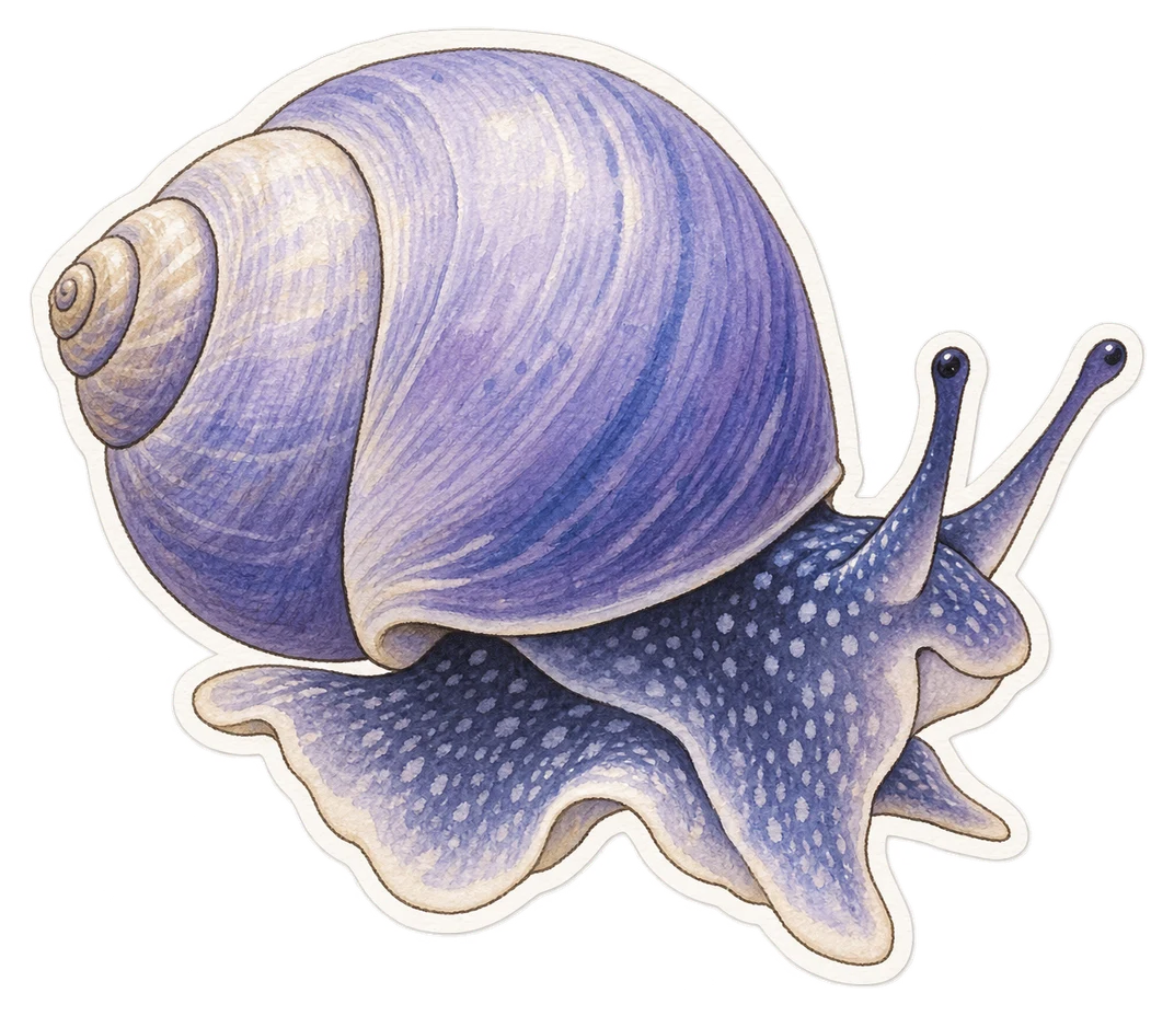 La janthine fragile (Janthina janthina)