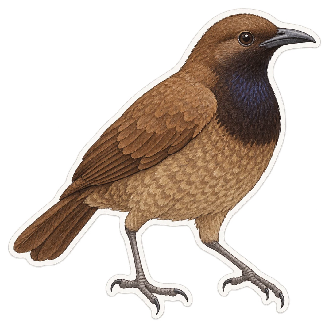 Le jardinier brun (Amblyornis inornata)