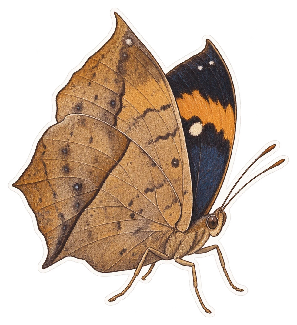 Le kallima inachus (Kallima inachus)