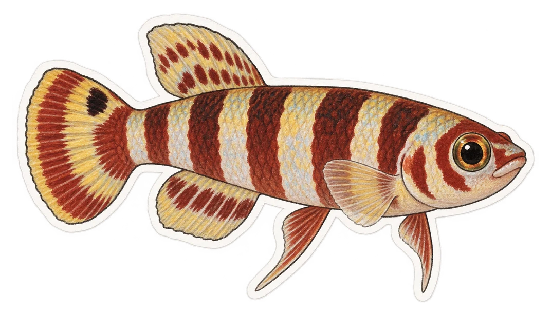 Le killie clown (Epiplatys annulatus)
