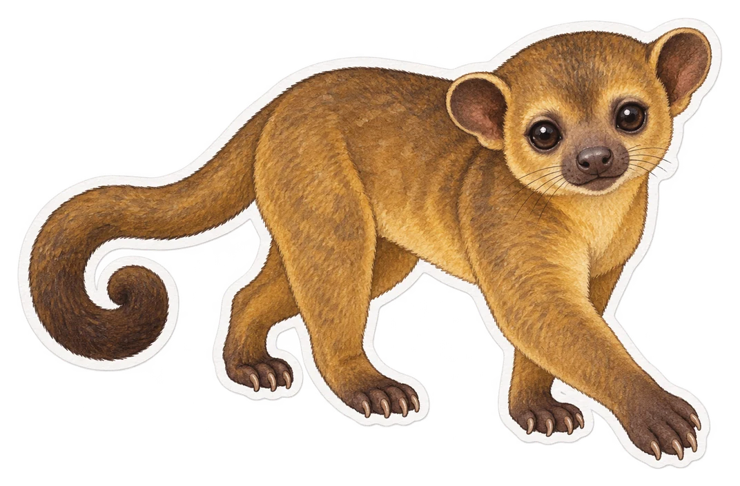 Le kinkajou (Potos flavus)
