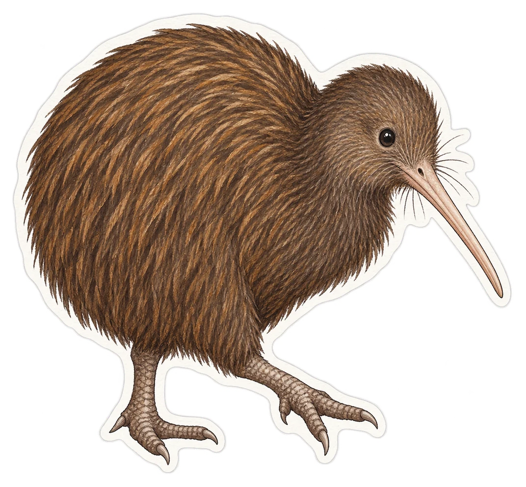 Le kiwi brun de l’île du Nord (Apteryx mantelli)