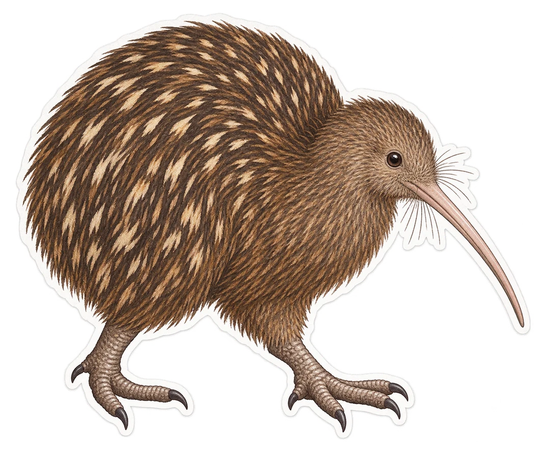 Le kiwi roa (Apteryx haastii)