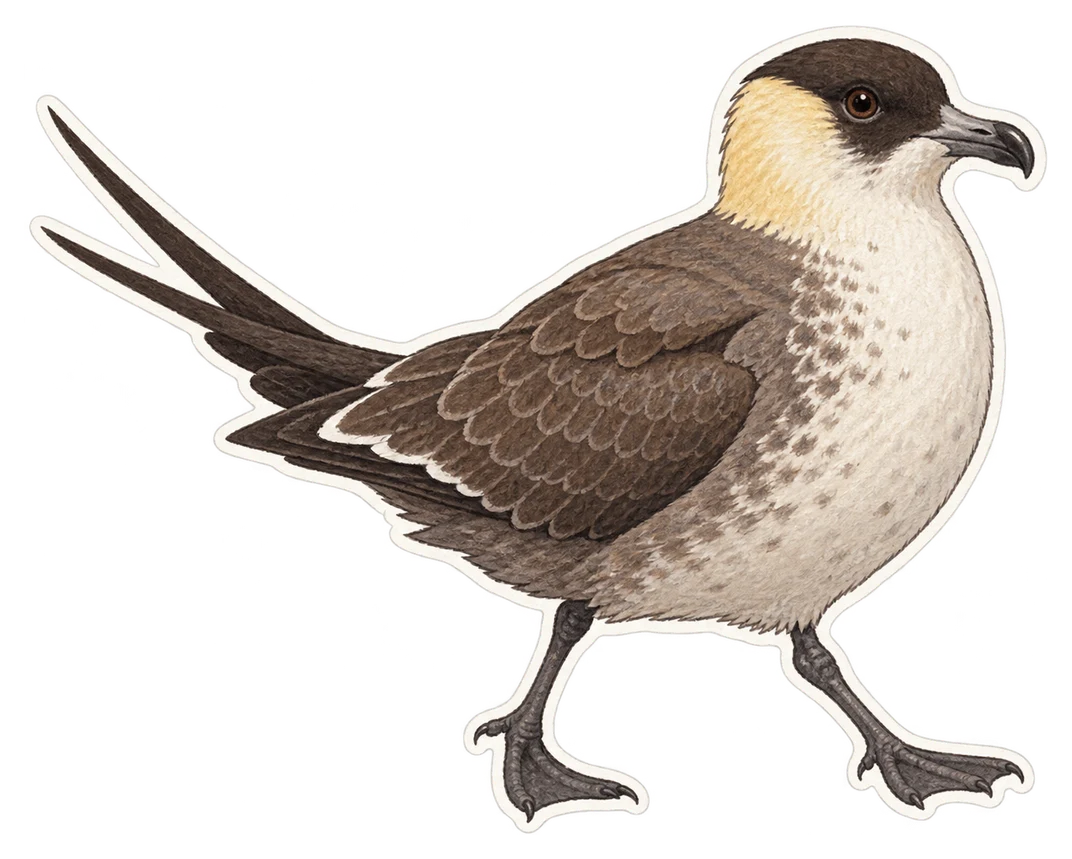 Le labbe à longue queue (Stercorarius longicaudus)