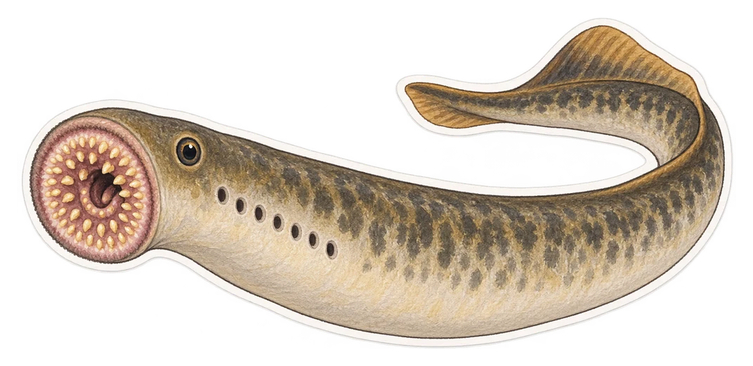 La lamproie de rivière (Lampetra fluviatilis)