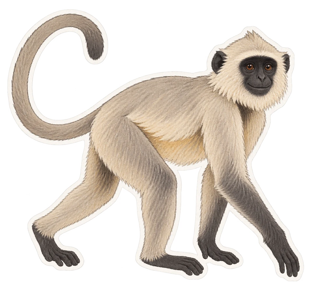 Le langur de Hanuman (Semnopithecus entellus)