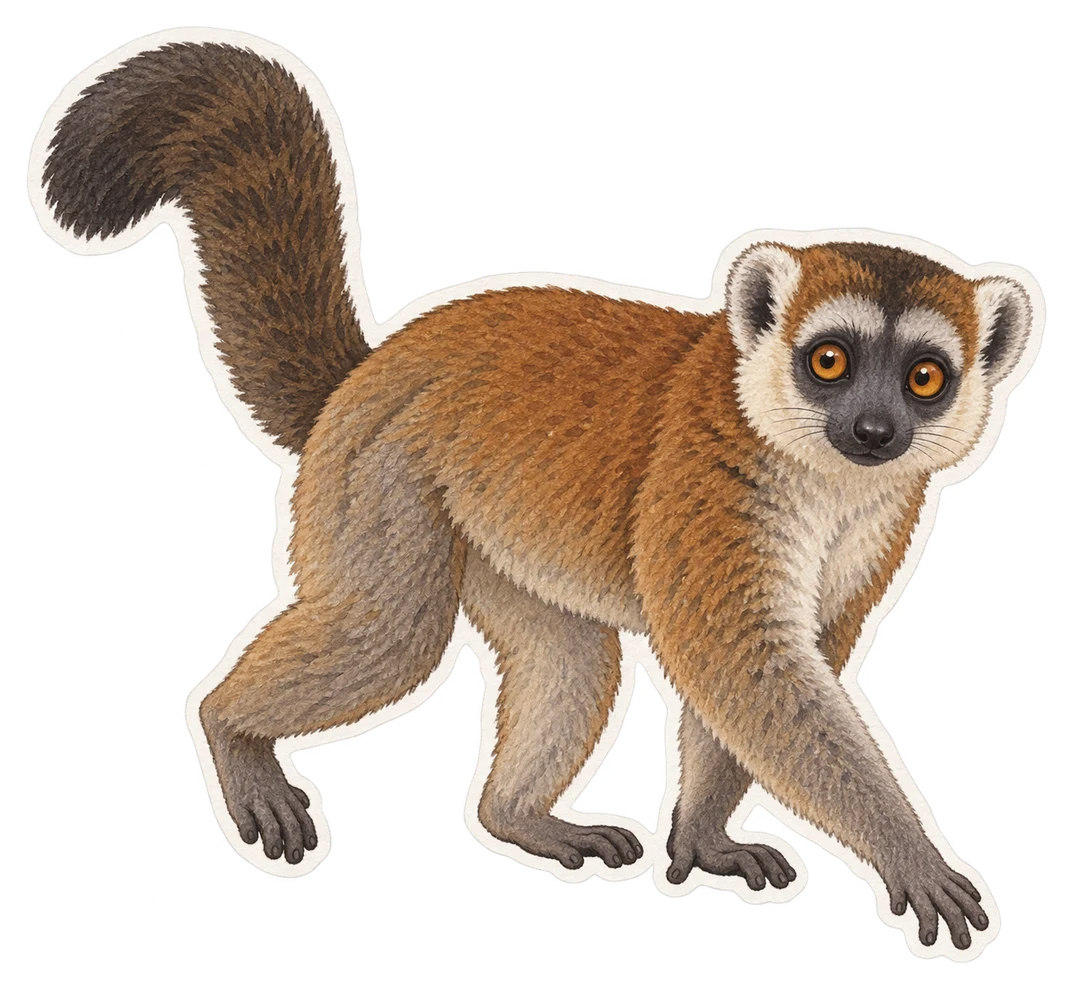 Le lémur macaco (Eulemur macaco)