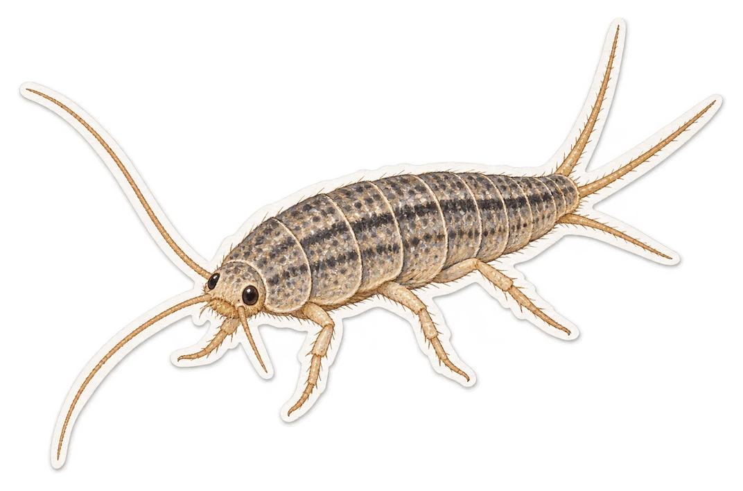 Le lépisme à quatre lignes (Ctenolepisma lineata)