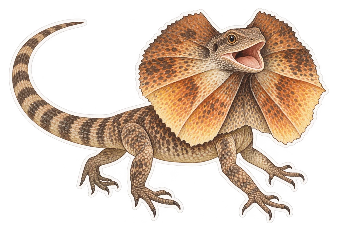 Lézard à collerette