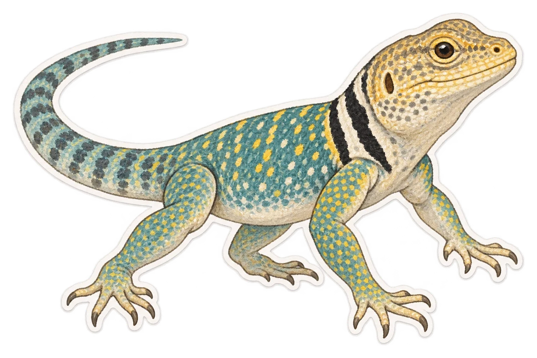 Le lézard à collier (Crotaphytus collaris)