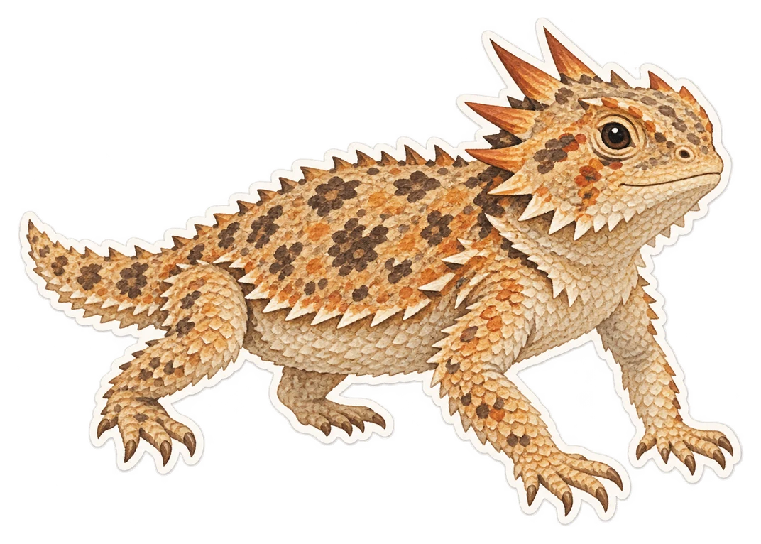 Le lézard cornu royal (Phrynosoma solare)