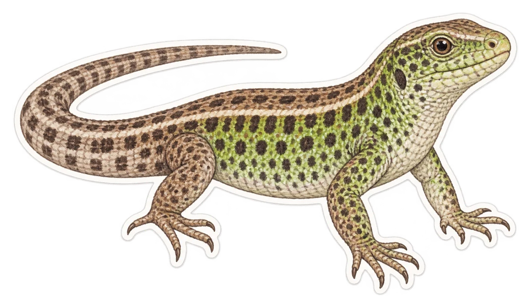 Le lézard des souches (Lacerta agilis)