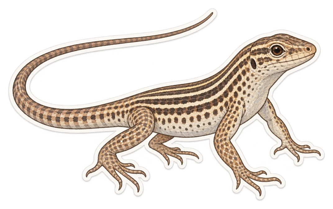 Le lézard fouette-queue du Nouveau-Mexique (Aspidoscelis neomexicana)
