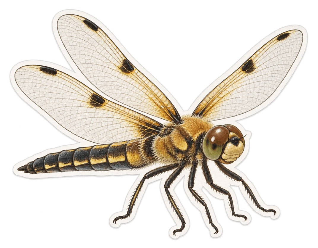 La libellule à quatre taches (Libellula quadrimaculata)