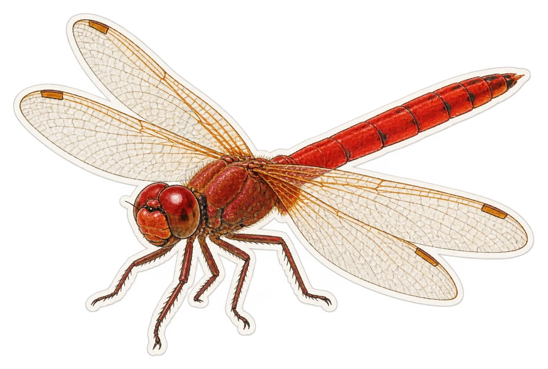 La libellule écarlate (Crocothemis erythraea)