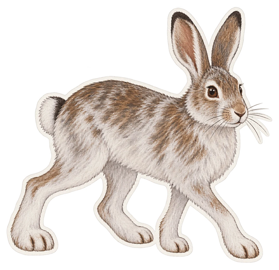 Le lièvre d'Amérique (Lepus americanus)