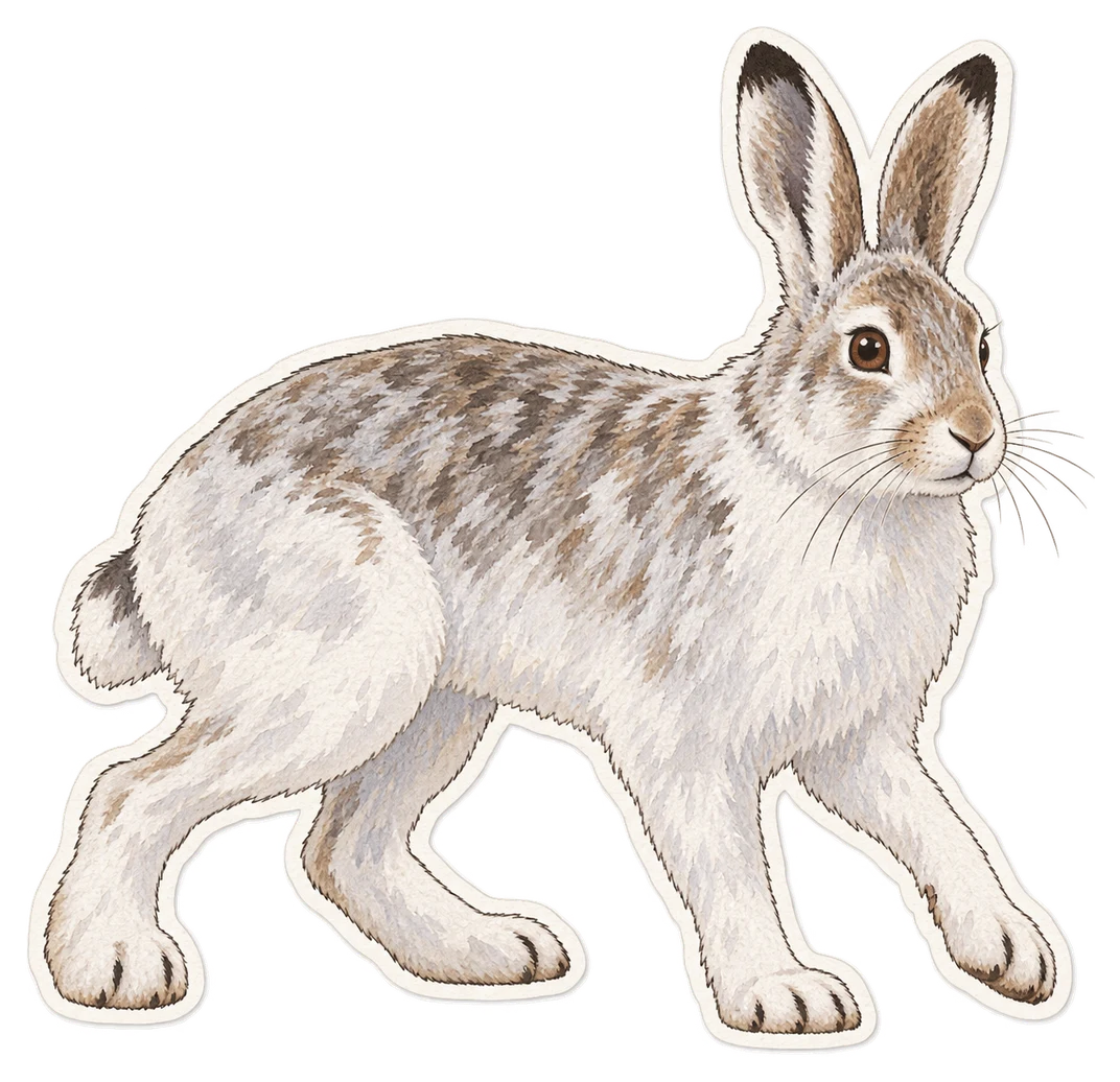 Le lièvre variable (Lepus timidus)