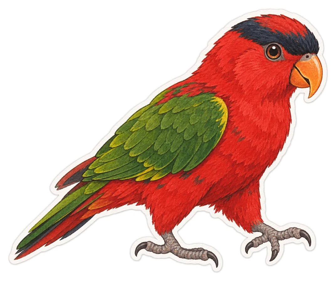 Le lori à diadème (Charmosyna diadema)