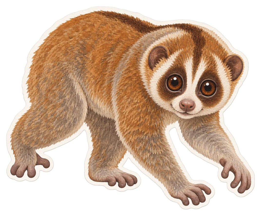 Le loris lent (Nycticebus coucang)