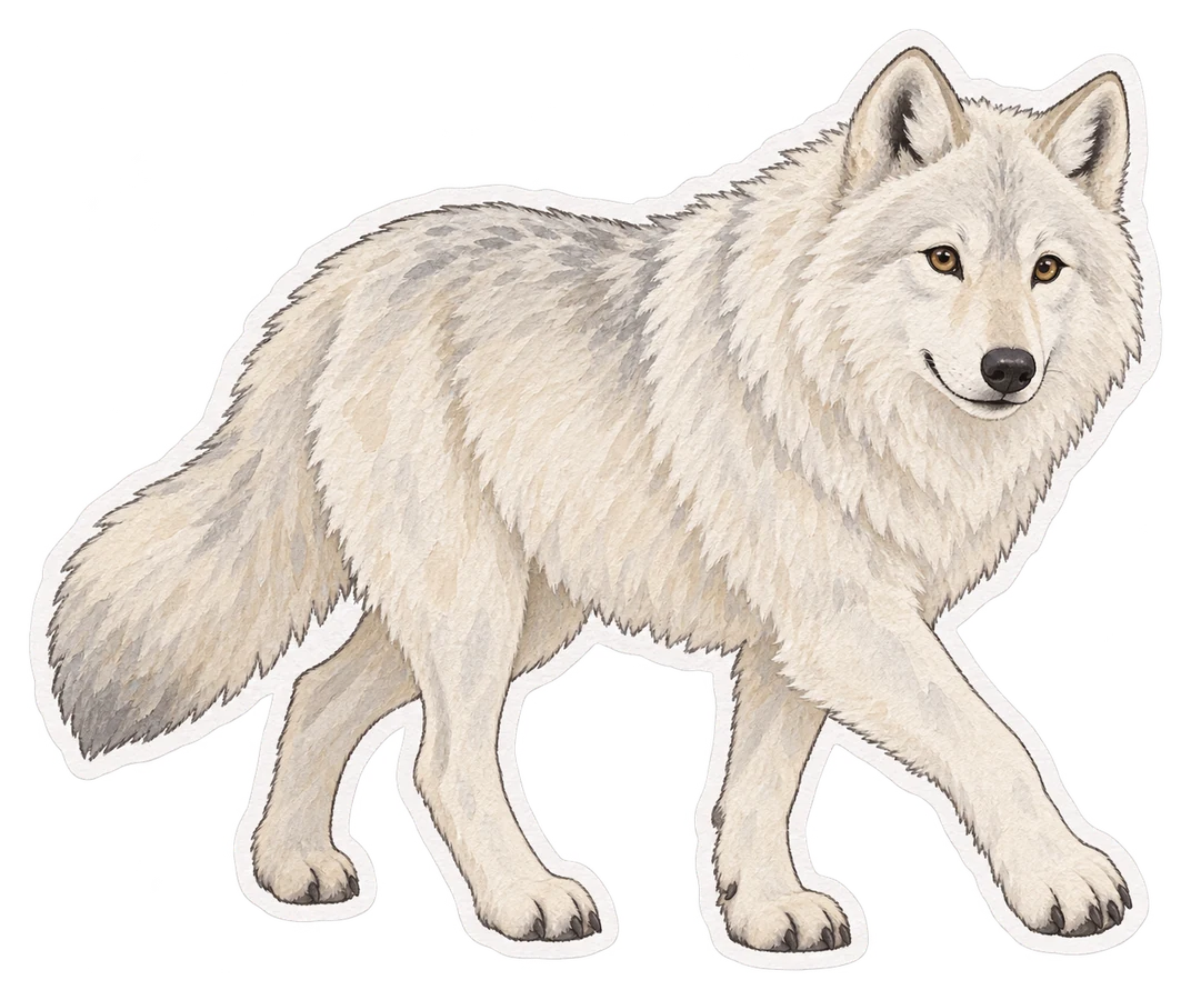 Le loup arctique (Canis lupus arctos)