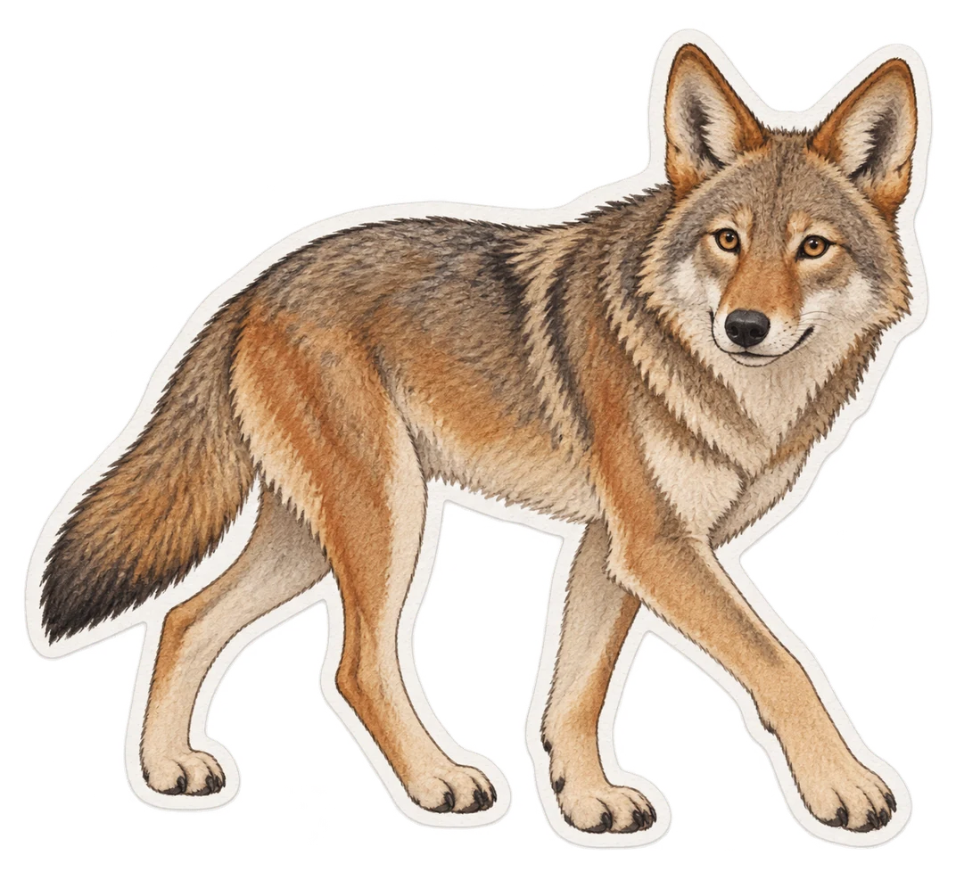 Le loup rouge (Canis rufus)